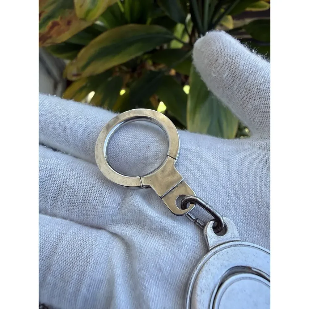 Louis Vuitton Porte-Clés Porte-Adresse Metal Luggage Tag Bag Charm Key Holder